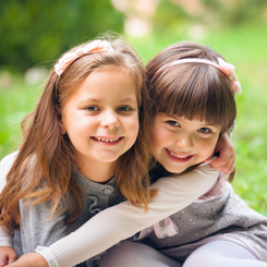 Happy Girls in the Park